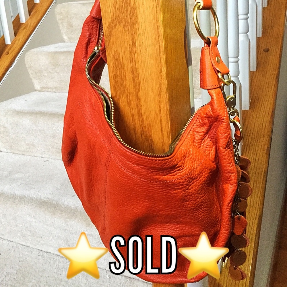 *SOLD* Orange Leather Franco Sarto Handbag